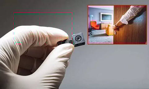 ஓட்டலில் 5 மணிநேரம் தனியாக இருந்த இளம் ஜோடி... ஸ்பை கேமரா வைத்து வீடியோ எடுத்து மிரட்டல்; விசாரணையில் அதிர்ச்சி தகவல்