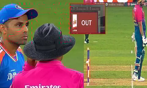 அவுட் கொடுத்த 3-வது நடுவர்... அப்பீலை வாபஸ் பெற்ற சூர்யகுமார் யாதவ்.. களத்தில் நடந்த சுவாரஸ்ய சம்பவம்