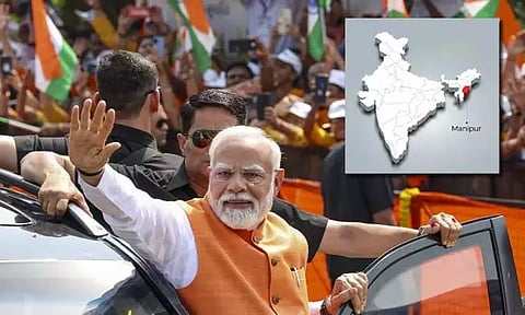 கலவரம் ஏற்பட்டு 2 ஆண்டுகளுக்கு பிறகு பிரதமர் மோடி நாளை மணிப்பூர் பயணம்