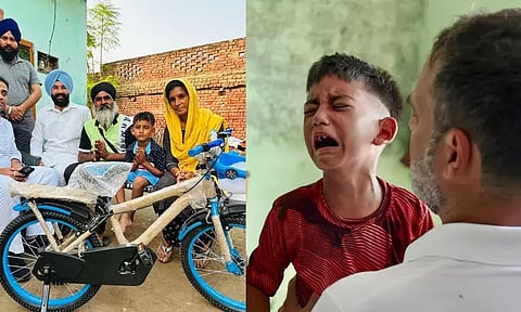 சிறுவனுக்கு அளித்த வாக்குறுதியை நிறைவேற்றிய ராகுல் காந்தி