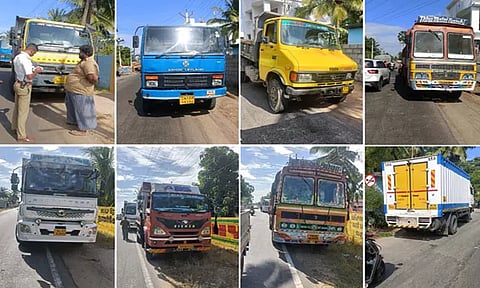 கன்னியாகுமரி: ஊருக்குள் நுழைந்த கனரக வாகனங்களுக்கு அபராதம்- போக்குவரத்து போலீஸ் அதிரடி