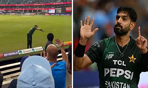 கோலி..கோலி என கலாய்த்த ரசிகர்கள்.. விமானம் கீழே விழுவதுபோல் சைகை செய்த ஹாரிஸ் ரவூப்.. என்ன நடந்தது..?