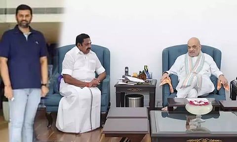 அமித்ஷாவை எடப்பாடி பழனிசாமி சந்தித்தபோது அருகில் இருந்த முக்கிய புள்ளி யார்? - பரபரப்பு தகவல்கள்