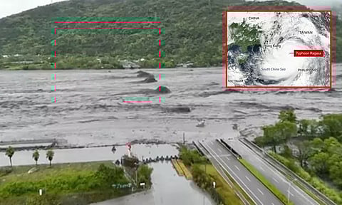 தைவானை புரட்டி போட்ட ரகசா புயல்: ஏரி, பாலம் உடைந்து 14 பேர் பலி; 124 பேர் மாயம்