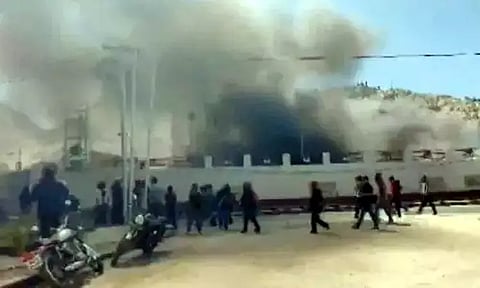 லடாக்கில் பாஜக அலுவலகத்திற்கு தீ வைப்பு