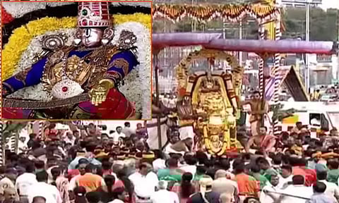 திருப்பதி பிரம்மோற்சவ விழா 3-வது நாள்: சிம்ம வாகனத்தில் மலையப்பசாமி வீதிஉலா