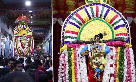குலசை தசரா விழா: நவநீத கிருஷ்ணர் திருக்கோலத்தில் முத்தாரம்மன் இன்று வீதிஉலா