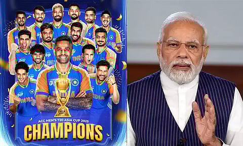 மைதானத்தில் ஆபரேஷன் சிந்தூர்; விளைவு ஒன்றுதான் - இந்திய கிரிக்கெட் அணிக்கு பிரதமர் மோடி வாழ்த்து