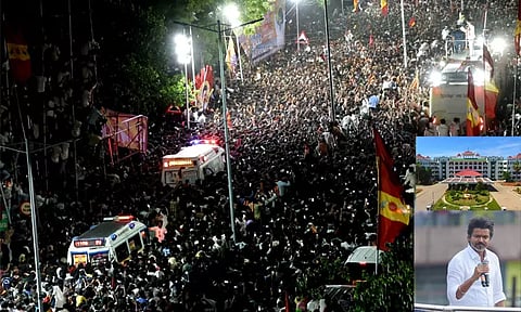 கரூர் கூட்ட நெரிசல்: பாதிக்கப்பட்டவர்களை சந்திக்கும் விஜய்? - ஐகோர்ட்டு மதுரை கிளையில் தவெக மனு