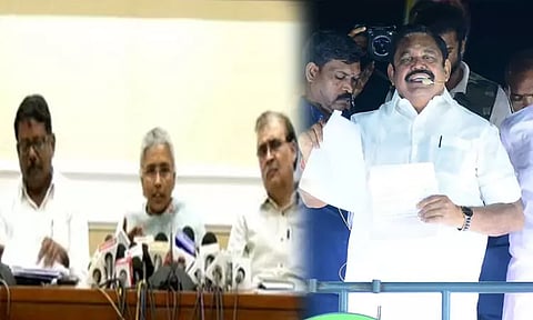 மக்கள் பிரதிநிதிகள் இருக்கையில் அரசு செயலாளர் திடீர் பேட்டி ஏன்? தமிழக அரசுக்கு பழனிசாமி கேள்வி