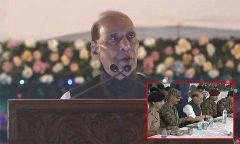 இந்திய பாதுகாப்புக்கு தேவையான நடவடிக்கைகளை எடுக்க அரசு ஒருபோதும் தயங்காது: ராஜ்நாத் சிங் பேச்சு