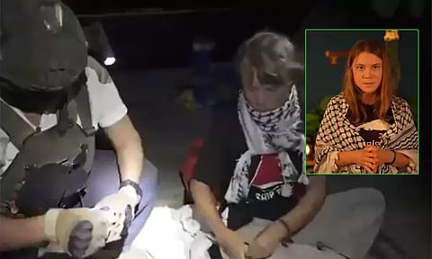 கடல் வழியாக காசாவிற்கு நிவாரண பொருட்கள் கொண்டு சென்ற கிரேட்டா தன்பெர்க் தடுத்து நிறுத்தம்