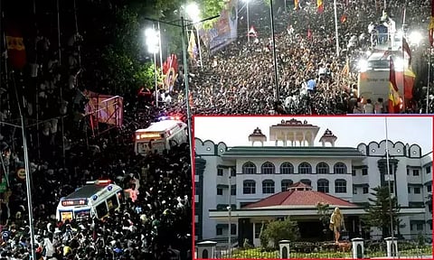கரூர் சம்பவம்: விஜய் பிரசாரத்துக்கு எப்படி அனுமதி அளித்தீர்கள்..? - சரமாரி கேள்வி எழுப்பிய ஐகோர்ட்டு