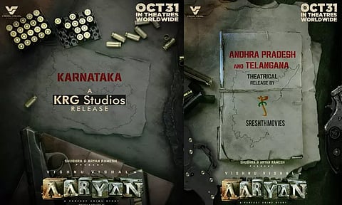 விஷ்ணு விஷாலின் “ஆர்யன்” படத்தின் திரையரங்க வெளியீட்டு உரிமையை பெற்ற பிரபல நிறுவனம்