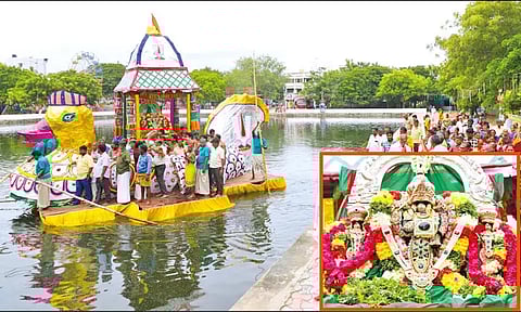 மதுரை தல்லாகுளம் பெருமாள் கோவிலில் தெப்ப உற்சவம்