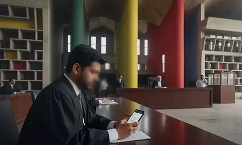 வழக்கின்போது கூகுளில் தகவல் தேடிய வழக்கறிஞரின் செல்போனை பறிக்க நீதிபதி உத்தரவு