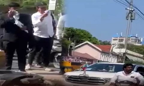 ஐகோர்ட்டு அருகே பரபரப்பு.. திருமாவளவன் சென்ற கார் பைக் மீது உரசியதால் பரபரப்பு