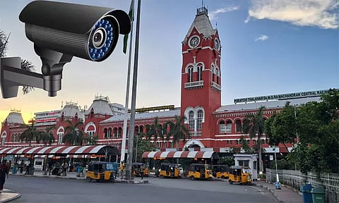 சென்டிரல் ரெயில் நிலையத்தில் கூடுதலாக 89 அதிநவீன கண்காணிப்பு கேமராக்கள் பொருத்தும் பணி தீவிரம்