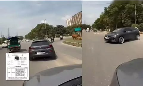 விபத்தை ஏற்படுத்தும் வகையில் கார் ஓட்டிய நபர் - ரூ. 57 ஆயிரம் அபராதம்