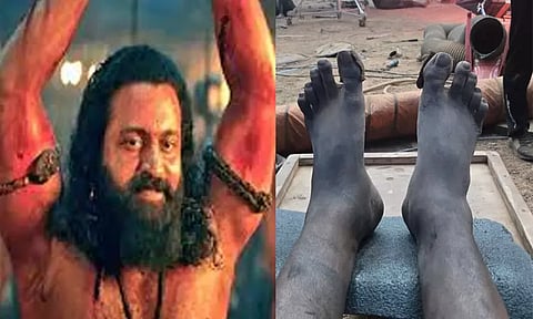 The final scene of the film 'Katara'...Rishabh Shetty's legs show the hardships he has gone through - Photo goes viral