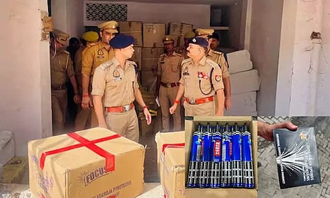 மராட்டியத்திற்கு கடத்தி வரப்பட்ட ரூ. 6 கோடி மதிப்புள்ள சீன பட்டாசுகள் பறிமுதல்