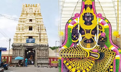 திருப்பாடகம் பாண்டவதூத பெருமாள் கோவில்.. அமர்ந்த கோலத்தில் காட்சியளிக்கும் பகவான்