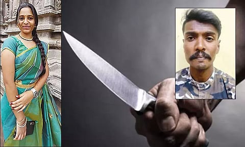 கல்லூரி மாணவியின் கண்களில் மிளகாய் பொடி தூவி குத்திக்கொன்ற வாலிபர் - பெங்களூருவில் பயங்கரம்