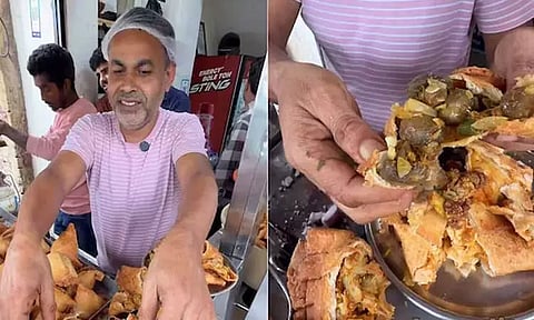200 வகை சமோசா செய்து அசத்தும் கடைக்காரர்; வைரலான வீடியோ