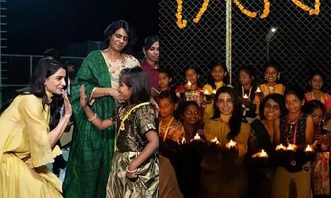 Samantha celebrated Diwali differently