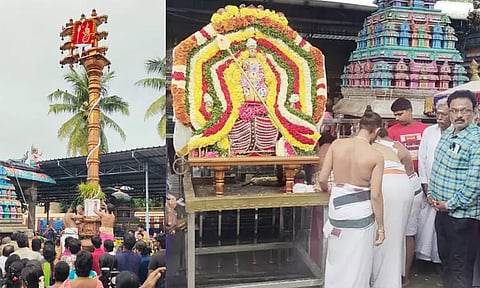 சிறுவாபுரியில் மகா கந்த சஷ்டி விழா கொடியேற்றம்