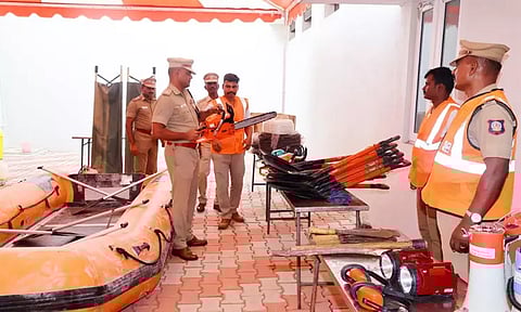 பேரிடர் மீட்பு மற்றும் தடுப்பு உபகரணங்கள்: திருநெல்வேலி எஸ்.பி. ஆய்வு