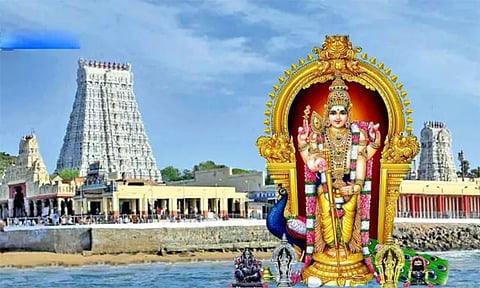 சூரசம்ஹாரத்தை முன்னிட்டு திருச்செந்தூரில் தற்காலிக பஸ் நிலையம், வாகன நிறுத்தங்கள் அமைப்பு