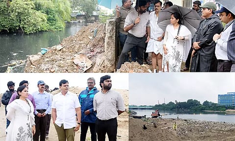 வடகிழக்குப் பருவமழை: தூர்வாரும் பணிகளை பார்வையிட்டு மேயர் பிரியா ஆய்வு