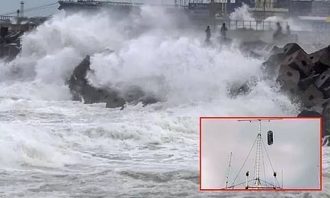 மோந்தா புயல்: 3 துறைமுகங்களில் 4-ம் எண் புயல் எச்சரிக்கை கூண்டு ஏற்றம்