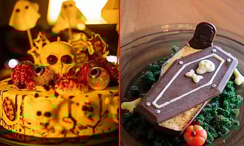 துபாயில் திகிலூட்டும் வடிவிலான உணவு வகைகள்.. கல்லறை, சவப்பெட்டி வடிவில் தயாரித்து விற்பனை