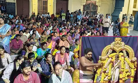 திருவள்ளூர் தீர்த்தீஸ்வரர் கோவிலில் முருகன் - வள்ளி திருக்கல்யாணம்