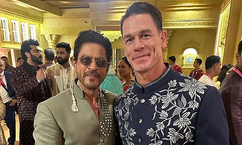 Shah Rukh Khan calls John Cena a 'rock star'