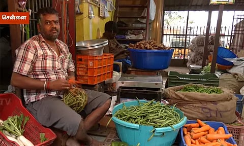 கோயம்பேடு சந்தையில் காய்கறிகள் விலை திடீர் உயர்வு