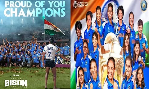 மகளிர் கிரிக்கெட் உலக கோப்பை வென்ற இந்திய அணிக்கு ‘பைசன்’ படக்குழு வாழ்த்து