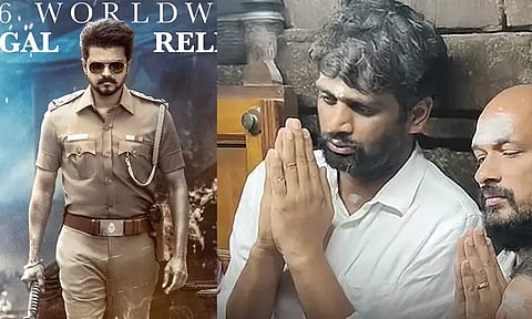 The director of the film 'Jananayagan' had darshan of Lord murugan in Palani