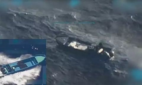 போதைப்பொருள் கடத்தி வந்த படகு மீது அமெரிக்கா தாக்குதல் - 2 பேர் பலி