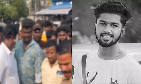 திருச்சி காவலர் குடியிருப்பு வளாகத்தில் இளைஞர் கொலை: உறவினர்கள் சாலை மறியல்