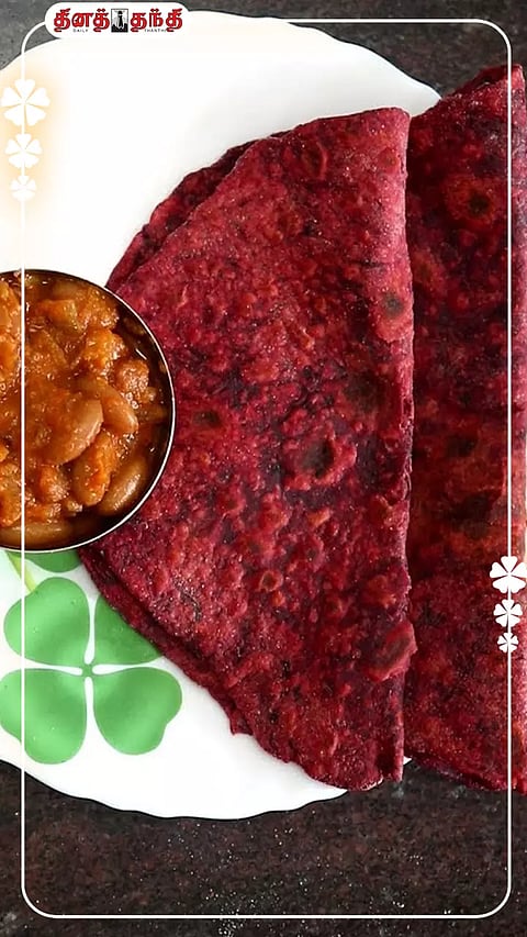 இரவு உணவாக குழந்தைகளுக்கு இதை குடுங்க.. பீட்ரூட் சப்பாத்தி..!