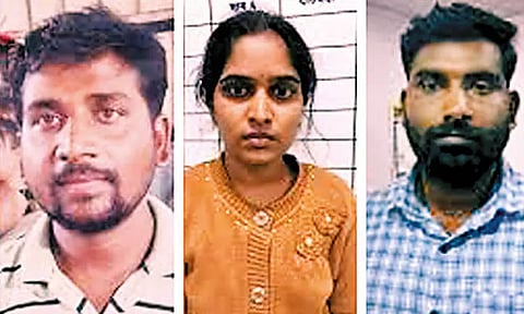 கொலையான பரமேஸ்வர் மற்றும் கைதான மனிஷா, தியானேஸ்வர்