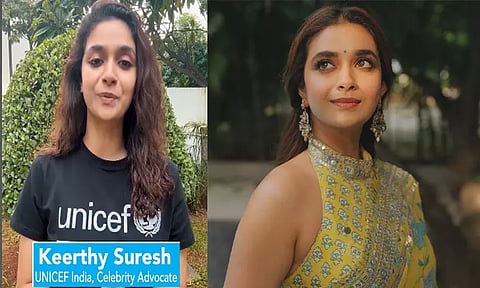யுனிசெப் தூதரான நடிகை கீர்த்தி சுரேஷ்