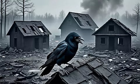 4 குடிசை வீடுகளை தீக்கிரையாக்கிய காகம்; கடன் வாங்கி வைத்திருந்த ரூ.1 லட்சமும் நாசம்