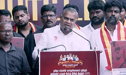 புறவாசல் வழியாக ஆட்சியாளர்கள் வெற்றி பெற பார்க்கிறார்கள் - புஸ்சி ஆனந்த் பேச்சு