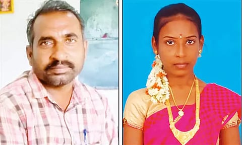 மோட்டார் சைக்கிள் மீது லாரி மோதல்; கிராம உதவியாளர் மகளுடன் பலி