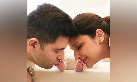 Parineeti Chopra, Raghav Chadha share first glimpse of their baby bo