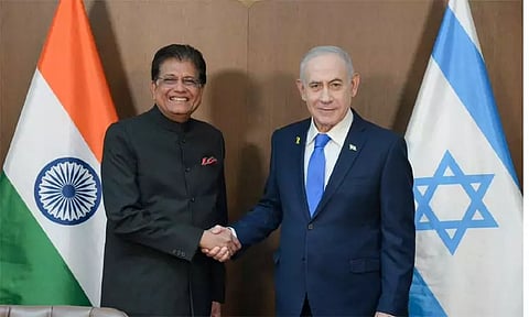 மத்திய மந்திரி பியூஷ் கோயல் இஸ்ரேல் பயணம்: பிரதமர் பெஞ்சமின் நெதன்யாகுவுடன் சந்திப்பு